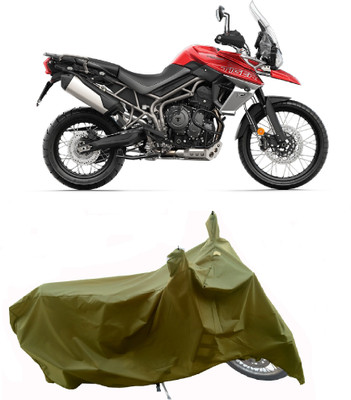 Wegather Two Wheeler Cover for Triumph(Tiger 800 XCA, Green)