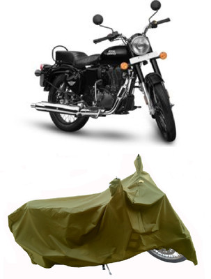 Wegather Two Wheeler Cover for Royal Enfield(Bullet 350 New, Green)