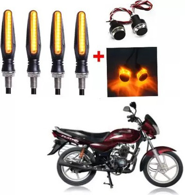 QZ DEVICE Front, Rear LED Indicator Light for Bajaj Universal For Bike(Yellow)