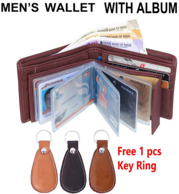 HIFON Men Brown Artificial Leather Wallet(11 Card Slots)