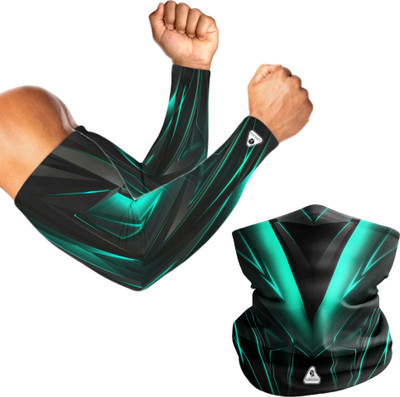 SUBHUSHA Polyester, Nylon Arm Sleeve For Men & Women(Free, Green)