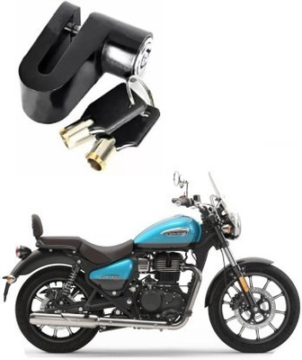 Giinix Heavy Steel Disc Break Security Lock Disc Lock For Royal Enfield Mateor 350 Disc Lock(Black)