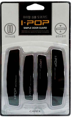 I Pop Plastic Car Door Guard(Black, Pack of 4, Skoda, Rapid)