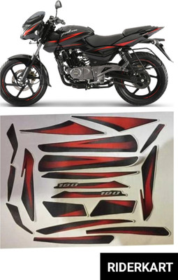 RIDERKART Sticker & Decal for Bike(Maroon)