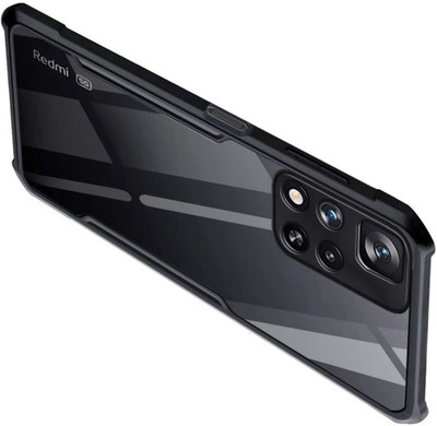 filbay Back Cover for Mi Redmi Note 11 Pro 5G, MI Redmi Note 11 Pro+ 5G, Mi Redmi Note 11 Pro Plus 5G(Black, Transparent, Camera Bump Protector)