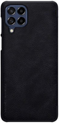 Nillkin Flip Cover for Samsung Galaxy M53 5G, Qin Leather Case(Black, Shock Proof, Pack of: 1)