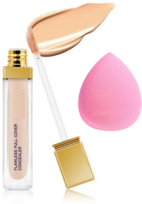 tanvi27 FLAWLESS FULL COVER LIQUID CONCEALER & BEAUTY BLENDER(2 Items in the set)