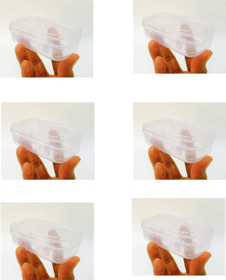 rushabh collections Plastic Utility Container  - 100 ml(Pack of 6, White)
