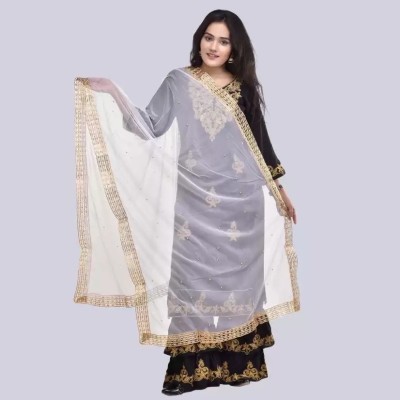 jain matching center Net Embellished Women Dupatta