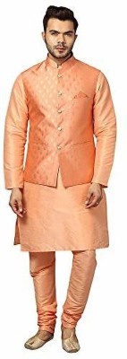 Uri and MacKenzie Men Kurta Churidar Ethnic Jacket Set