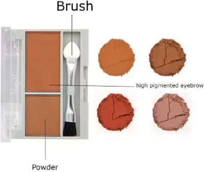 JANOST Best Eye brow makeup 2 in 1 Mini Brows Kit with Mini Brush(BROWN)