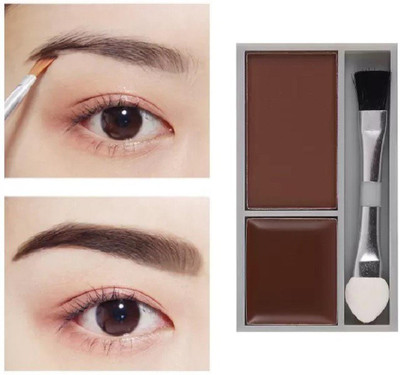 JANOST Perfect Eyebrow makeup Dual Mini Brows Kit with Mini Brush(BROWN)