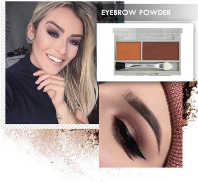 JANOST Pro Professional Eyebrow makeup Dual Mini Brows Kit with Mini Brush(BROWN)
