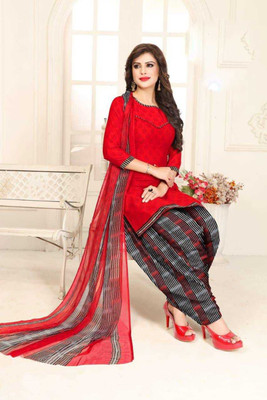 SIMPLYETHNIC Crepe Printed Salwar Suit Material