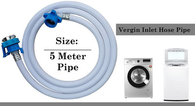 Eaglekart Universal Fit 5 Meter Optimally Flexible 3 LAYERS PVC Made Washing Machine Inlet Hose Water Inflow Pipe For Fully Automatic Top & Front Load Machine Hose Pipe(500 cm)