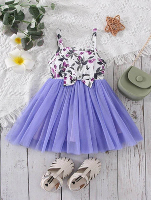 IMPENETRABLE Indi Girls Midi/Knee Length Party Dress(Multicolor, Sleeveless)