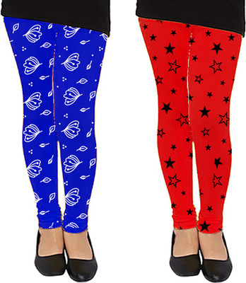NIHMATH Legging For Girls(Multicolor Pack of 2)