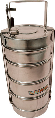 Traditional Tiffin Carrier l Lunch Boxes for School/Office/College 4 Containers Lunch Box(1000 ml)