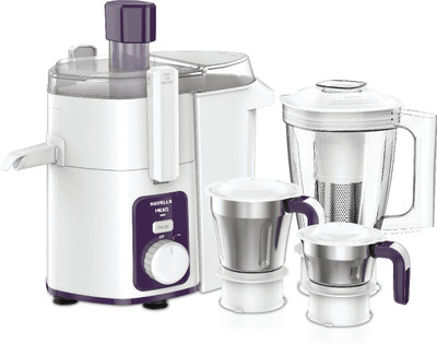 HAVELLS HEXO 3JAR 1000 Juicer Mixer Grinder (3 Jars, White)