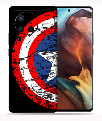 SkinoMania Vivo X80 Pro-5G Mobile Skin(Multicolor Captain-America-Shield)