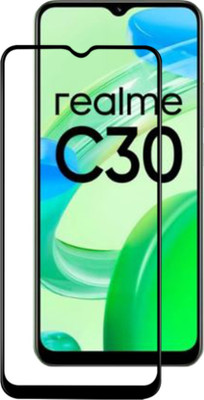 DMJHP Edge To Edge Tempered Glass for Realme C30(Pack of 1)