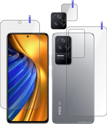 PONDRIK Front and Back Screen Guard for POCO F4 5G(Pack of 3)