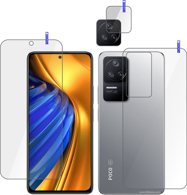 PONDRIK Front and Back Screen Guard for POCO F4 5G(Pack of 3)