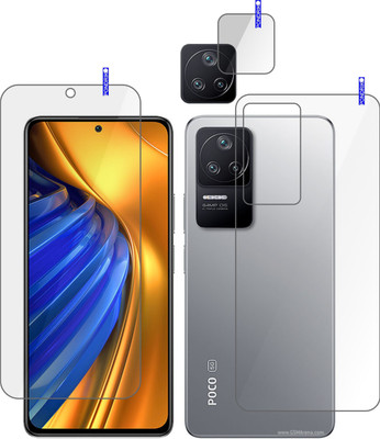 PONDRIK Front and Back Screen Guard for POCO F4 5G(Pack of 3)