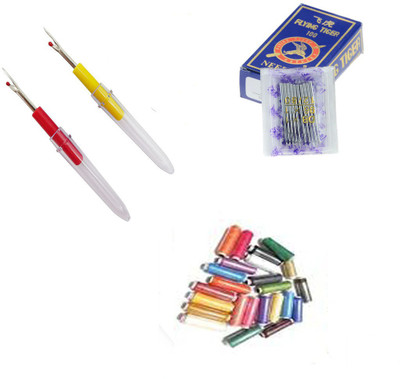 Crafts Haveli 3 Items Combo : 2 Seam Ripper, 20 Multi Thread Spool & Machine Needle Sewing Kit
