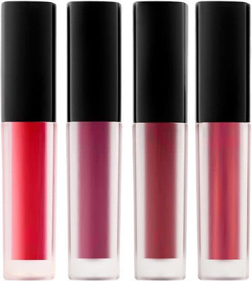FLENGO 4 mini matte liquid lipstick red peck(red, 16 ml)