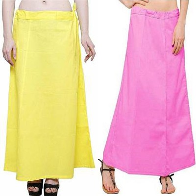 YELLOW-BABY PINK Pure Cotton Petticoat(Medium)