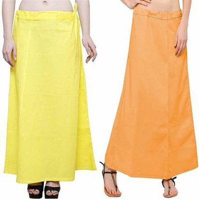 YELLOW-GOLDEN YELLOW Pure Cotton Petticoat(Medium)