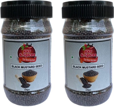 kitchen king food & spices Black Mustrad Seed ( Kali Sarso Pack of Two ) 100 Gm Jar(2 x 100 g)