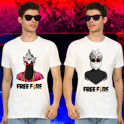 ASHOKA FASHION Printed Men Round Neck White T-Shirt