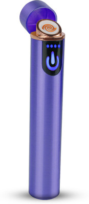 MOOZMOB USB Rechargeable Flameless Electric Lighter with On/Off Touch Sensor Plasma Lighter Butane Free Non Gas Refillable Cigarette Lighter for Smoking Cigarette Lighter(Blue)