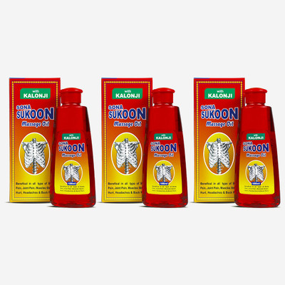 Sona Healthcare sukoon massage oil for pain relief and joint pain - 100 ml Liquid(3 x 0.1 g)