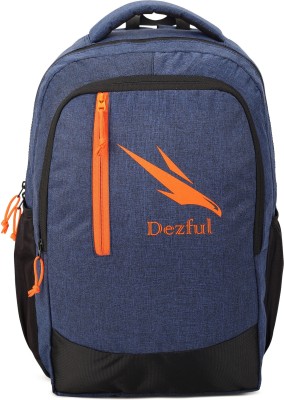 Dezful Casual Waterproof Laptop,School,Office Bag for Men Women Boys Girls 36 L Laptop Backpack(Blue, Orange)