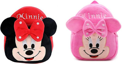 Bluemoon BM-New combo of 2 red minnie, pink minnie33 12 L Backpack(Multicolor)