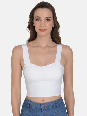 mod & Shy Women Bralette Lightly Padded Bra(White)