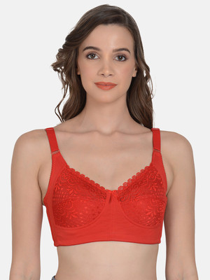 mod & Shy Women Minimizer Non Padded Bra(Red)