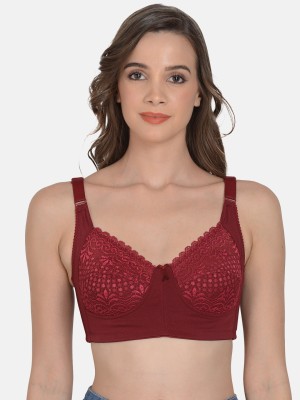 mod & Shy Women Minimizer Non Padded Bra(Maroon)