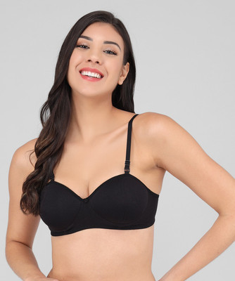 Trishikhine Women Full Coverage Lightly Padded Bra(Black)
