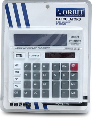 Villy Orbit OT-512 WTC White Electronics Basic  Calculator(12 Digit)