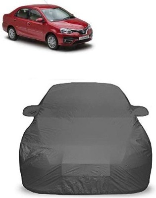 Anlopeproducts Car Cover For Toyota Platinum Etios 1.4 GXD (With Mirror Pockets)(Grey)