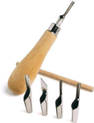 Levin 5 in 1 Linoleum Cutter Tools. 5 Blade Set for Lino Cutting Combination Chisel Set(Pack of 1)