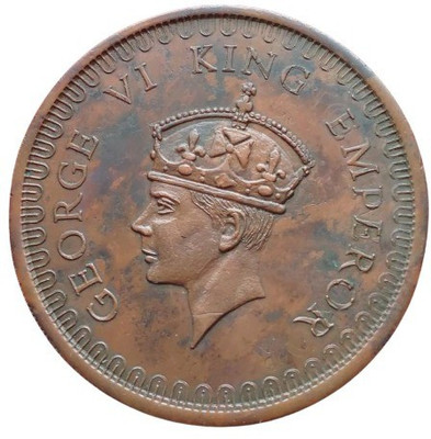 COINS WORLD GEORGE VI KING AND EMPEROR 100 GRAMS BIG SIZE COPPER TOKEN OF EIC Medieval Coin Collection(1 Coins)