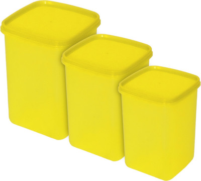 KUBER INDUSTRIES Plastic Grocery Container  - 3000 ml(Pack of 3, Green)