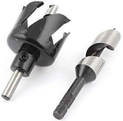 AASONS Auger Bit Door Lock Installation Kit Black 2 In 1