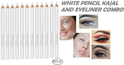 MYEONG MOSTLY USE MATTE BOLD LONG LASTING WATERPROOF EYELINER & KAJAL 19.3 g(White)