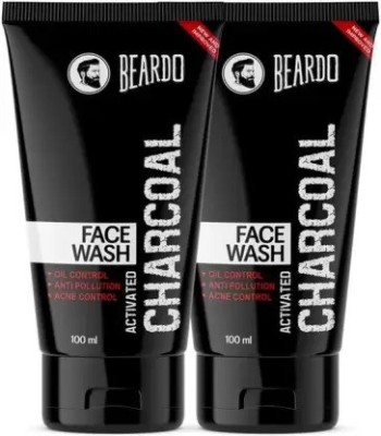 BEARDO Activated Charcoal Face wash Pack of 2 (100ml) Face Wash